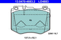 Set placute frana ATE 13.0470-4883.2