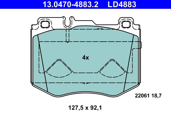 Set placute frana ATE 13.0470-4883.2
