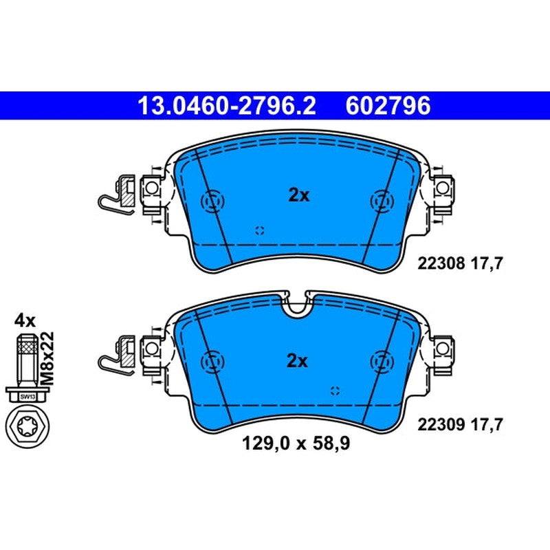 Set placute frana ATE 13.0460-2796.2