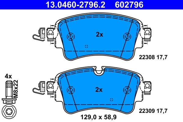 Set placute frana ATE 13.0460-2796.2