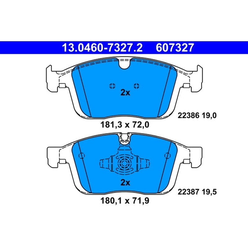 set placute frana,frana disc 13.0460-7327.2 ATE