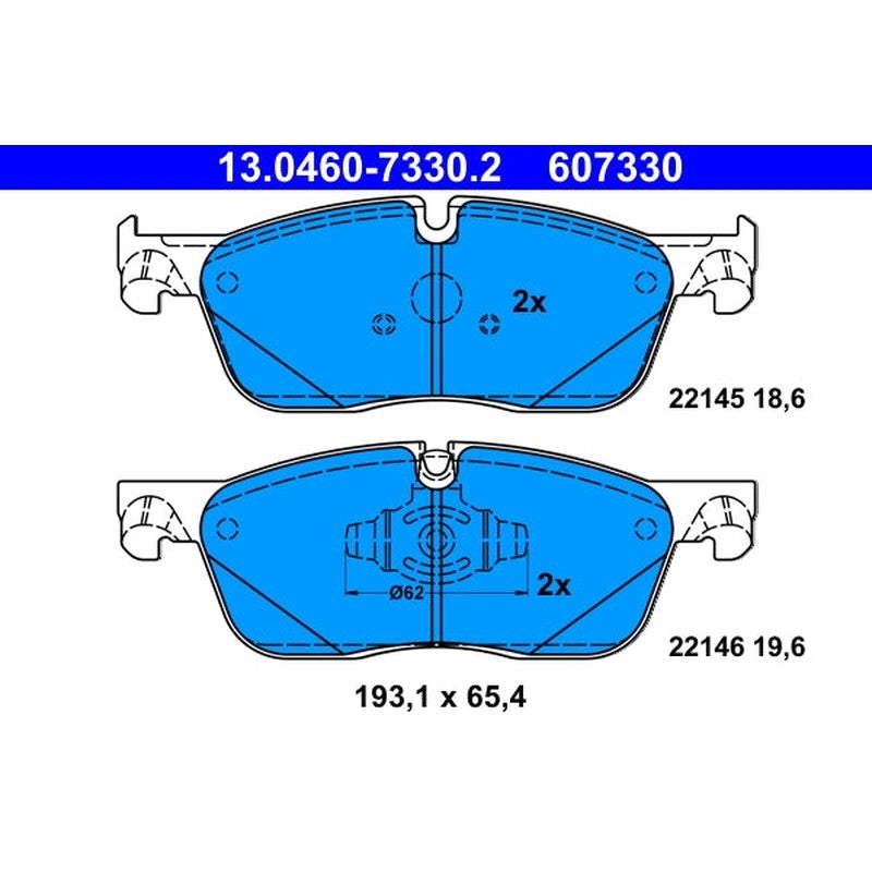 set placute frana,frana disc 13.0460-7330.2 ATE