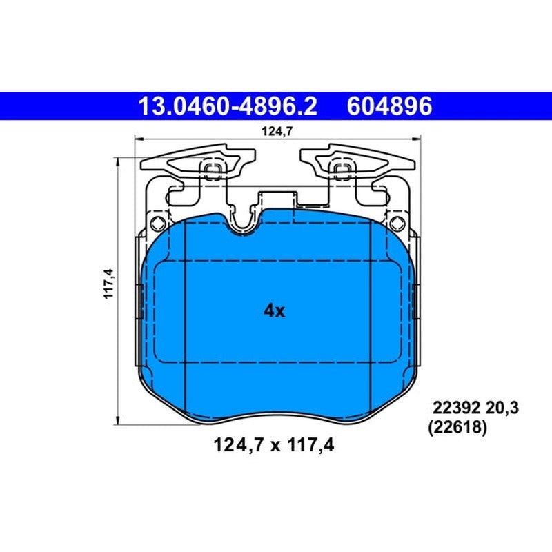 set placute frana,frana disc 13.0460-4896.2 ATE