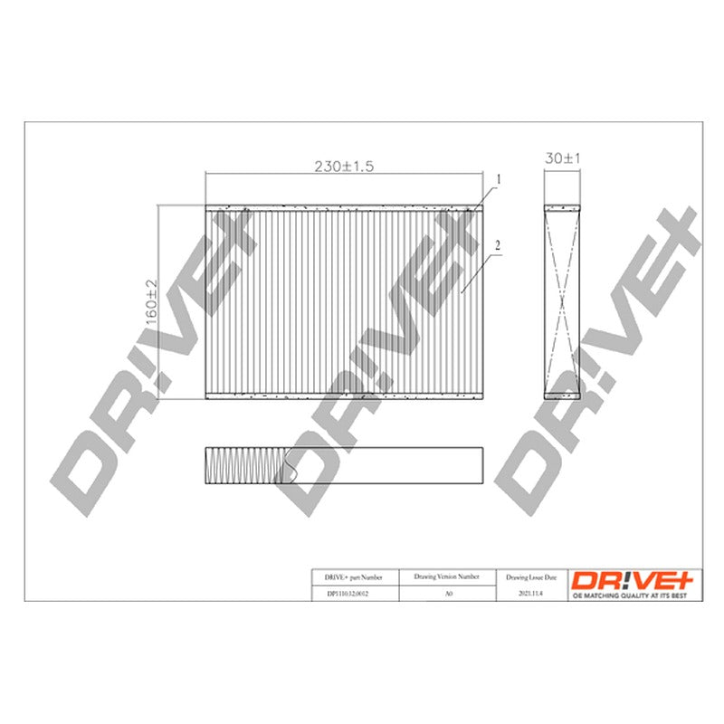Filtru habitaclu Dr!ve+ DP1110.12.0012