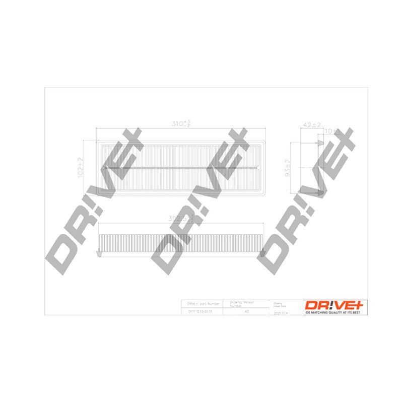 Filtru aer Dr!ve+ DP1110.10.0073