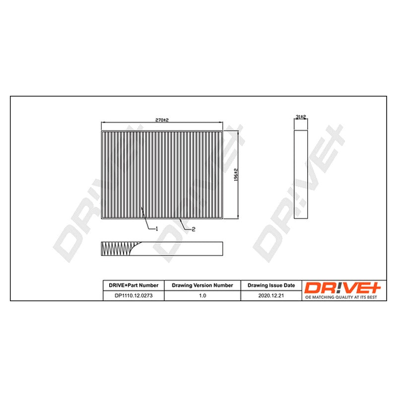 Filtru habitaclu Dr!ve+ DP1110.12.0273