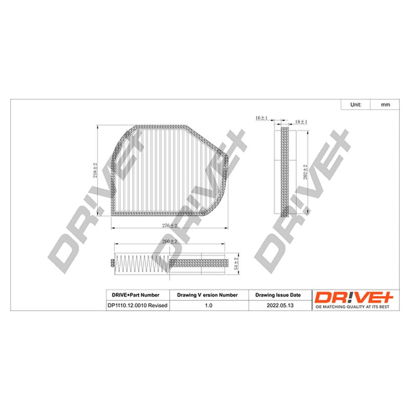 Filtru habitaclu Dr!ve+ DP1110.12.0010