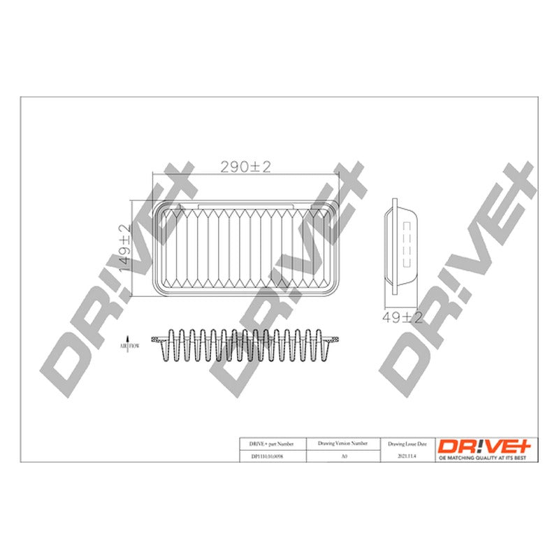 Filtru aer Dr!ve+ DP1110.10.0098