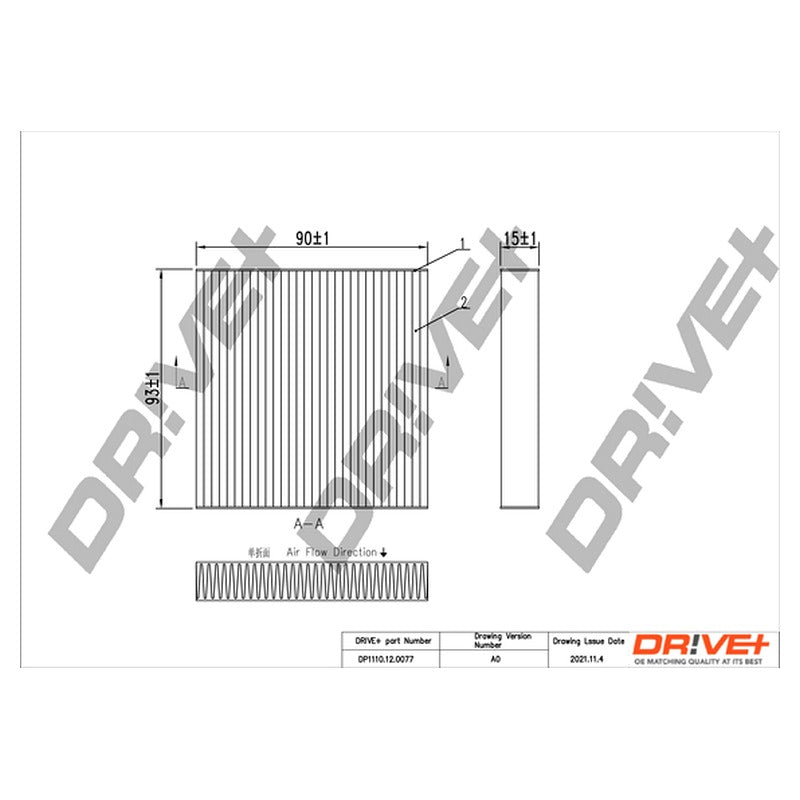 Filtru habitaclu Dr!ve+ DP1110.12.0077