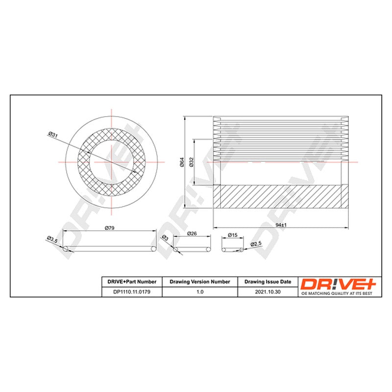 Filtru ulei Dr!ve+ DP1110.11.0179