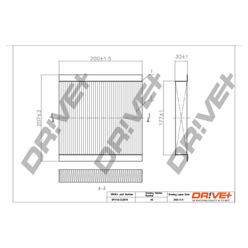 Filtru habitaclu Dr!ve+ DP1110.12.0079