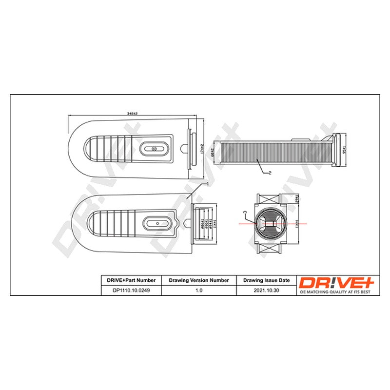Filtru aer Dr!ve+ DP1110.10.0249