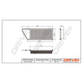 Filtru aer Dr!ve+ DP1110.10.0065