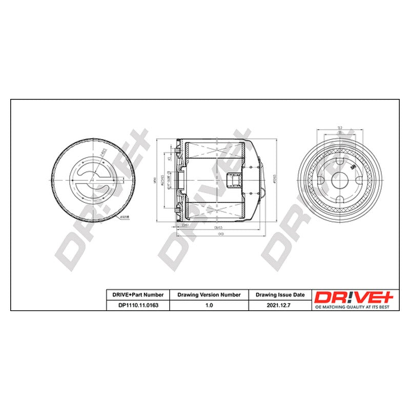 Filtru ulei Dr!ve+ DP1110.11.0163