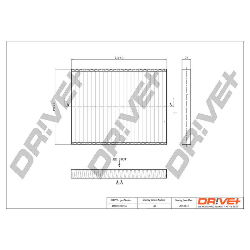 Filtru habitaclu Dr!ve+ DP1110.12.0183