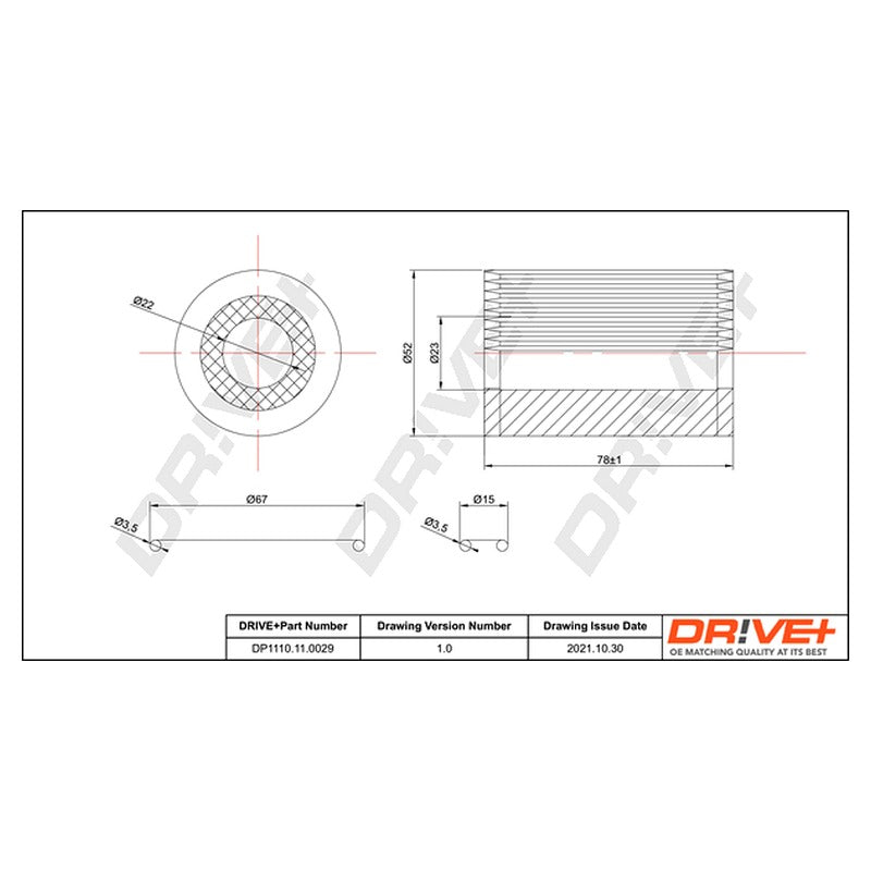 Filtru ulei Dr!ve+ DP1110.11.0029