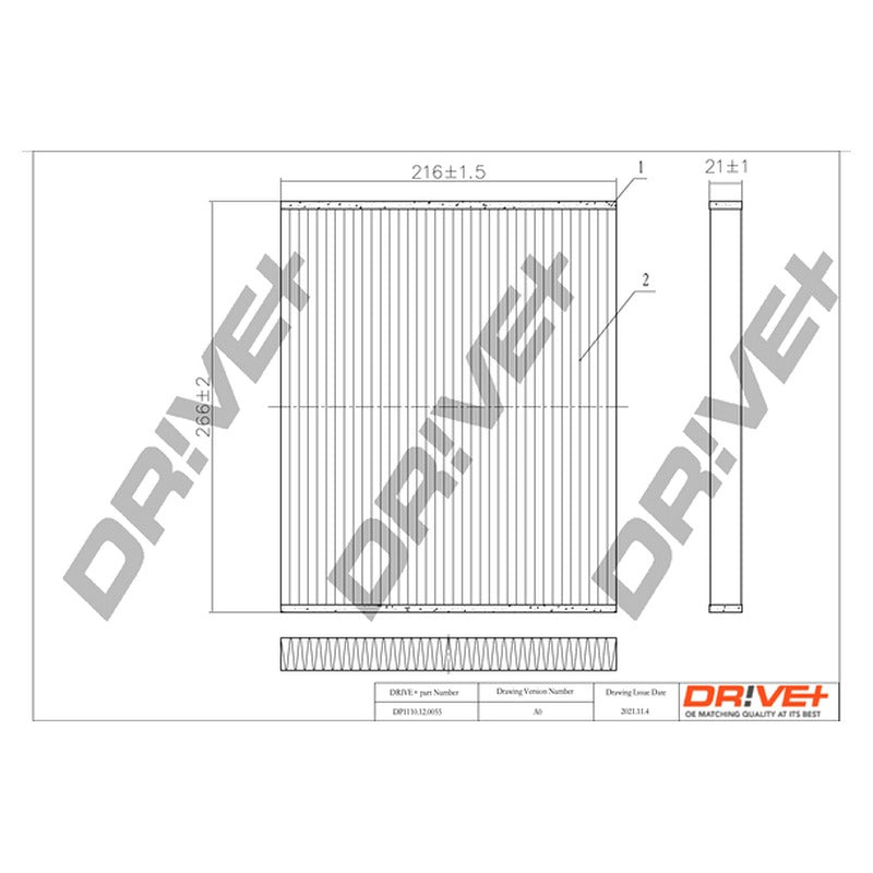 Filtru habitaclu Dr!ve+ DP1110.12.0055