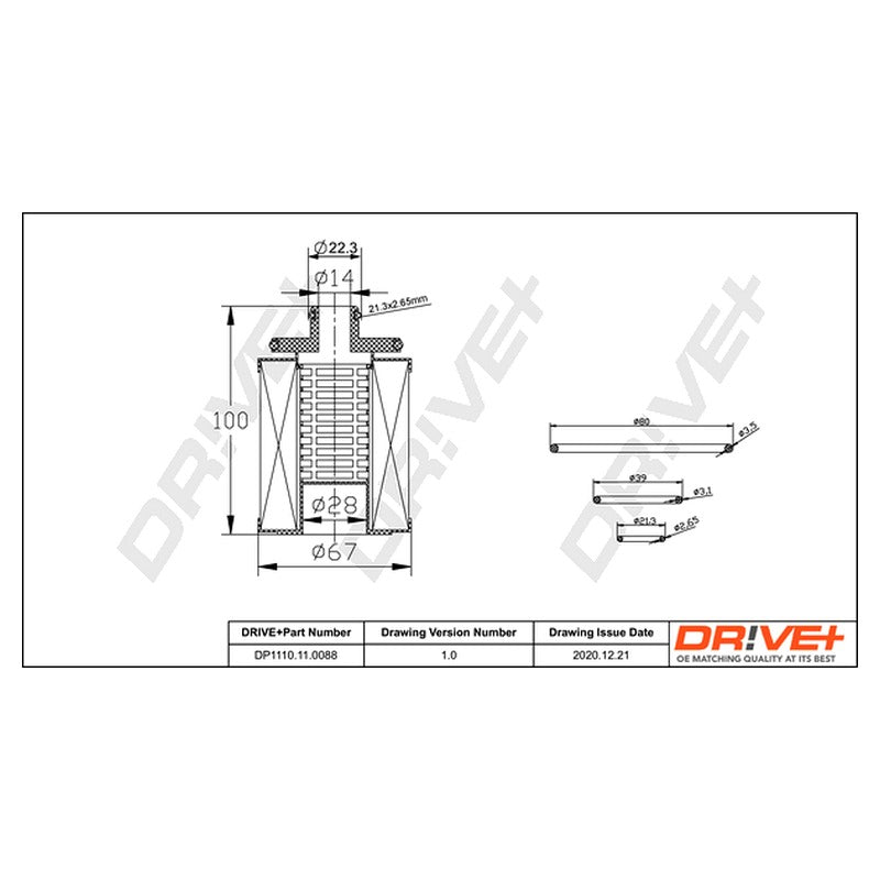 Filtru ulei Dr!ve+ DP1110.11.0088