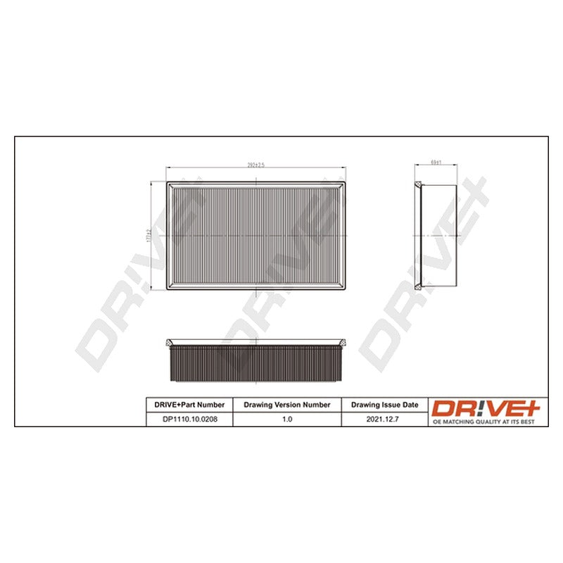 Filtru aer Dr!ve+ DP1110.10.0208