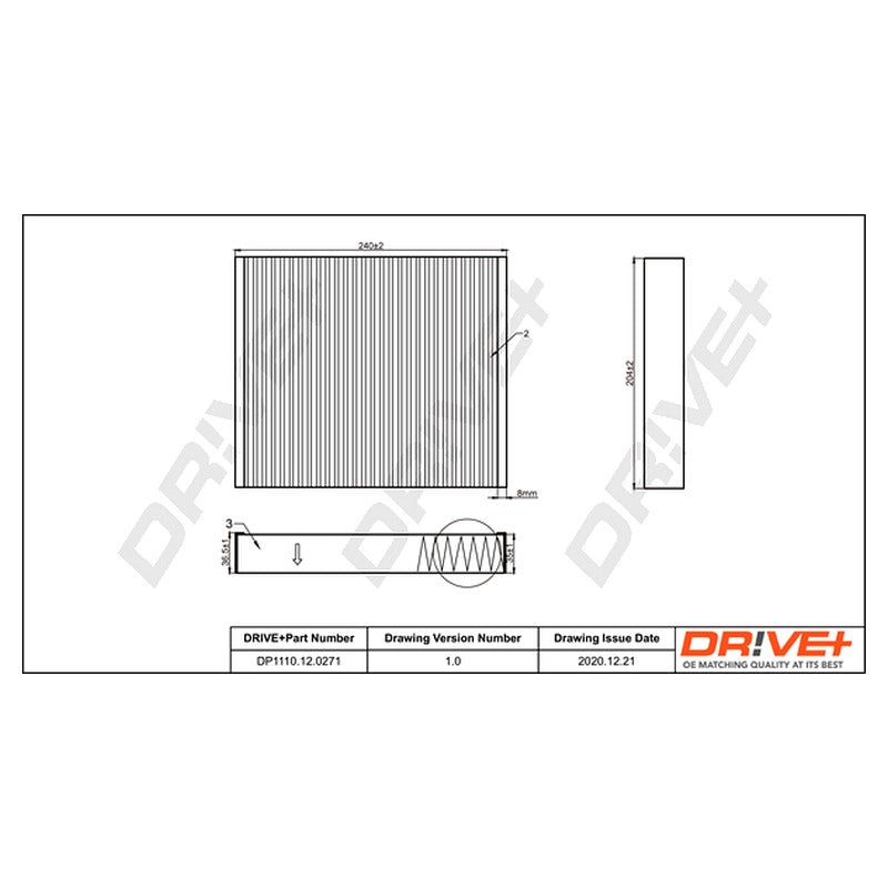 Filtru habitaclu Dr!ve+ DP1110.12.0271