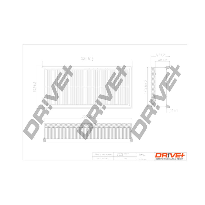 Filtru aer Dr!ve+ DP1110.10.0096