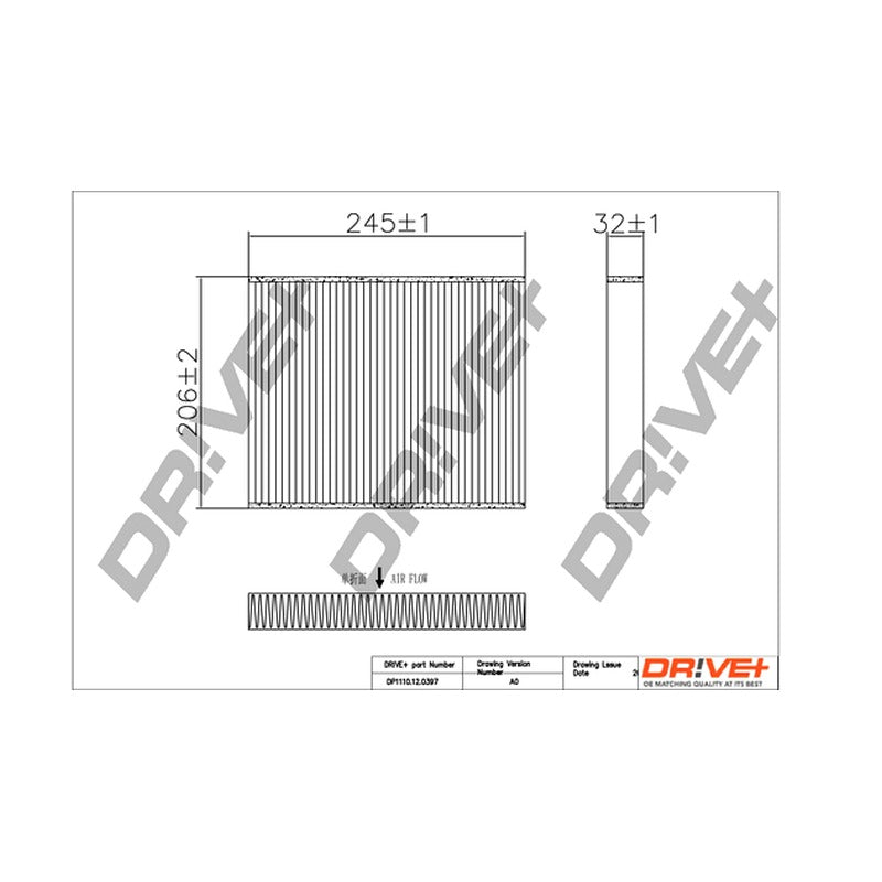 Filtru habitaclu Dr!ve+ DP1110.12.0397