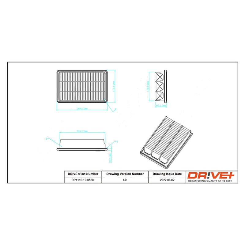 Filtru aer Dr!ve+ DP1110.10.0520