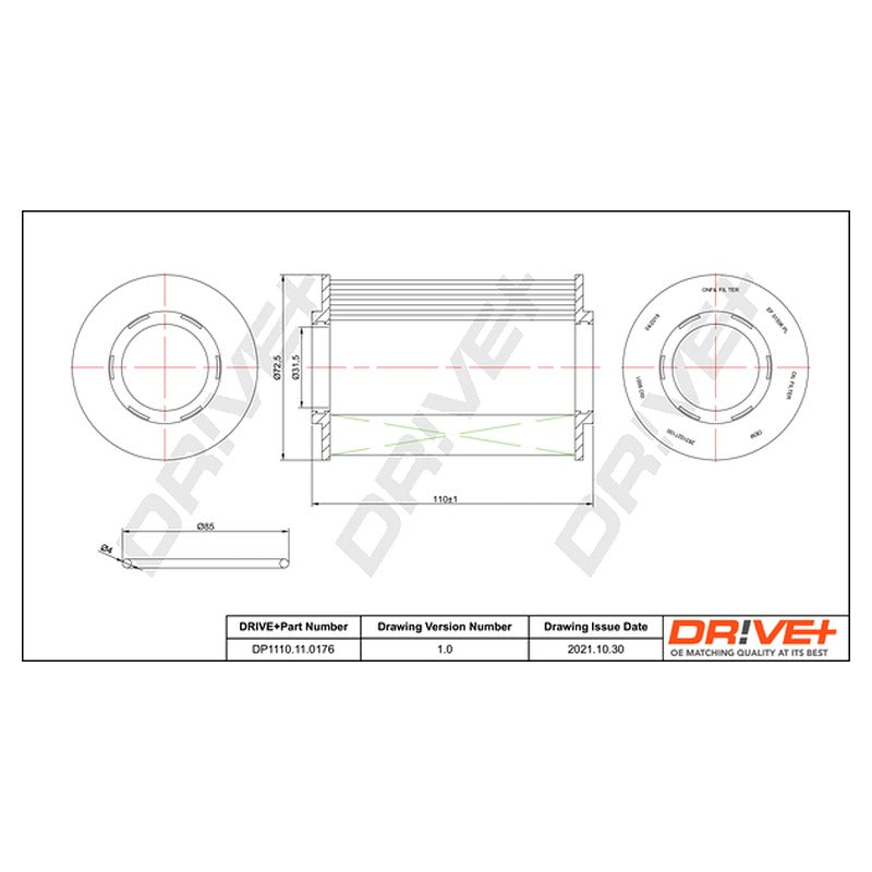 Filtru ulei Dr!ve+ DP1110.11.0176