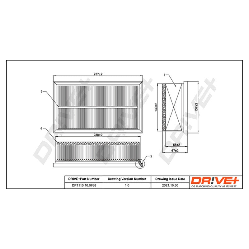 Filtru aer Dr!ve+ DP1110.10.0768