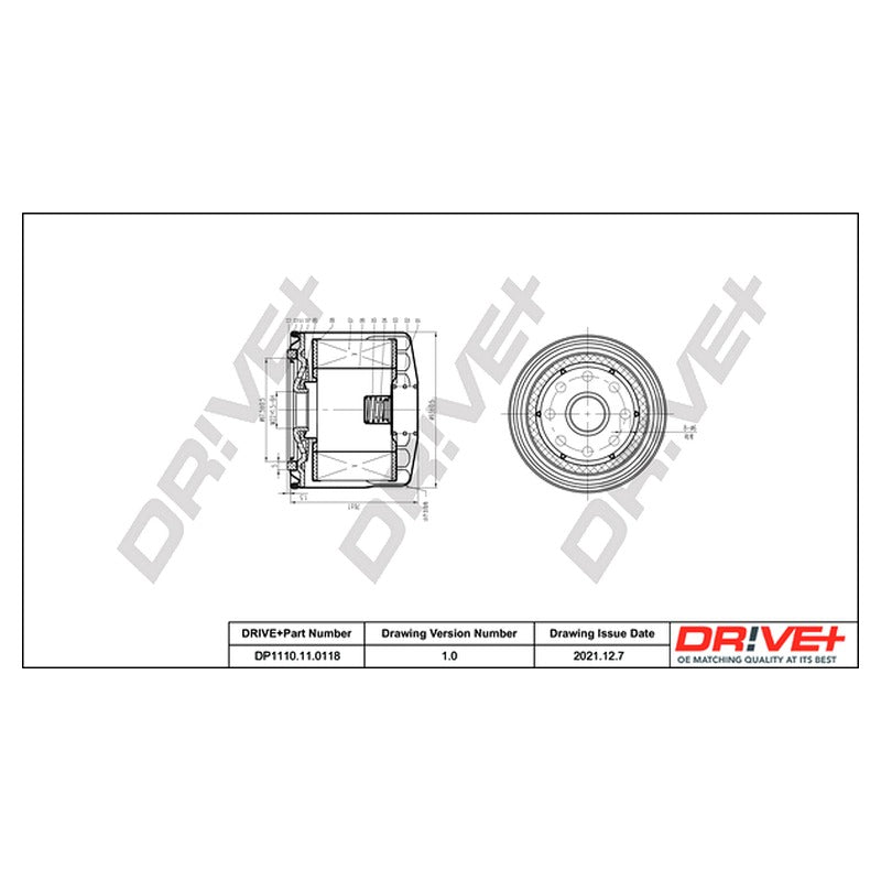 Filtru ulei Dr!ve+ DP1110.11.0118