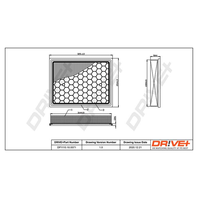 Filtru aer Dr!ve+ DP1110.10.0071