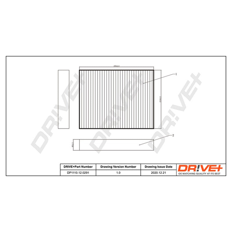 Filtru habitaclu Dr!ve+ DP1110.12.0291