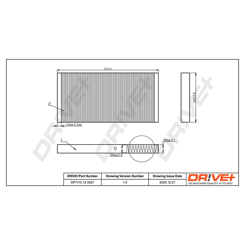 Filtru habitaclu Dr!ve+ DP1110.12.0027