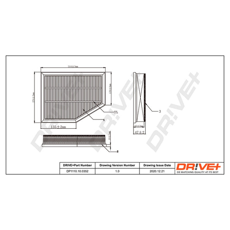 Filtru aer Dr!ve+ DP1110.10.0352