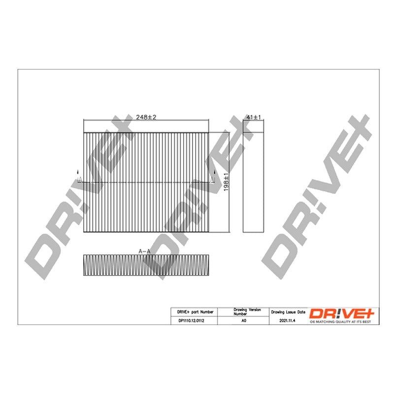 Filtru habitaclu Dr!ve+ DP1110.12.0112