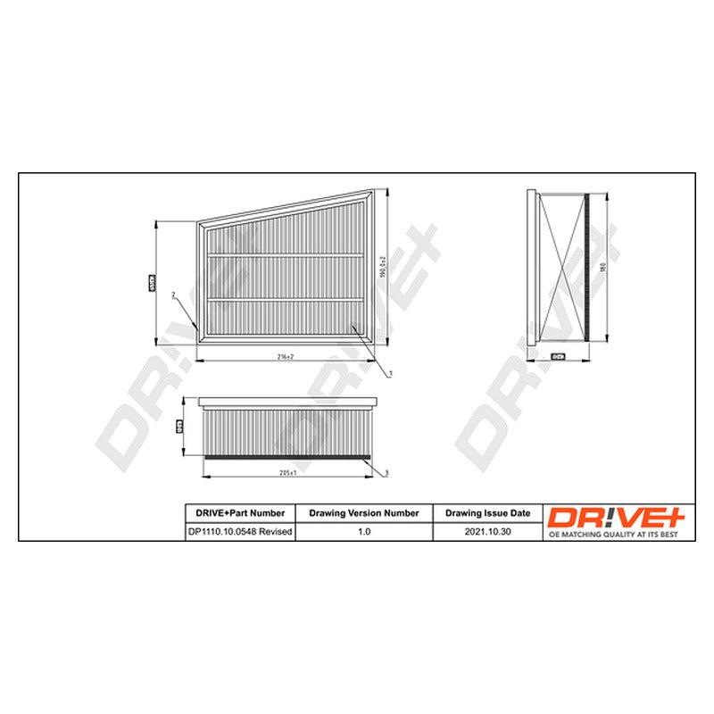 Filtru aer Dr!ve+ DP1110.10.0548