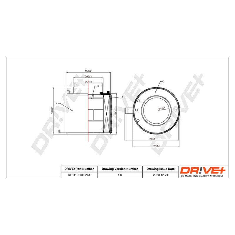 Filtru aer Dr!ve+ DP1110.10.0261