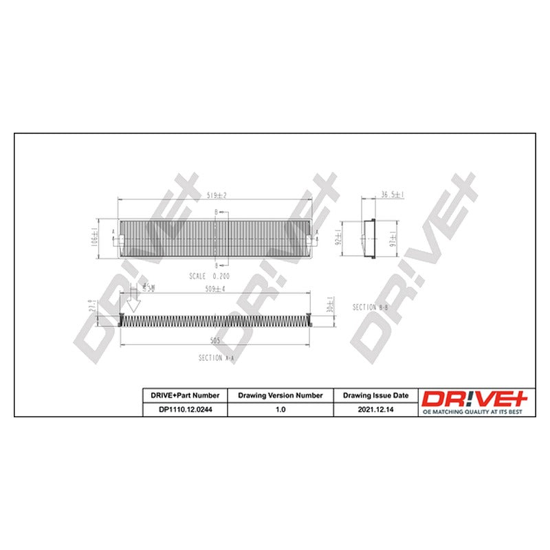 Filtru habitaclu Dr!ve+ DP1110.12.0244