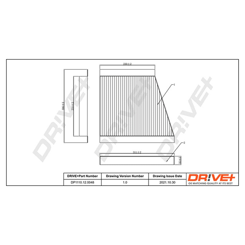 Filtru habitaclu Dr!ve+ DP1110.12.0048