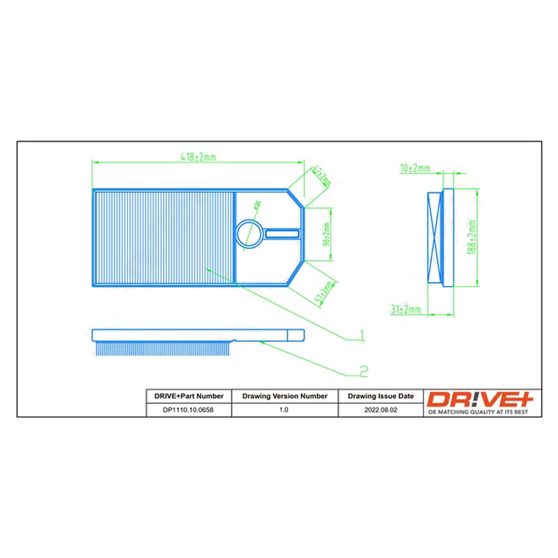 Filtru aer Dr!ve+ DP1110.10.0658