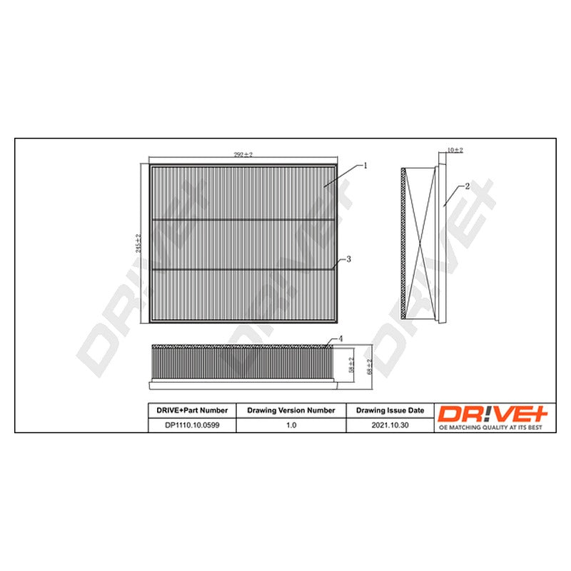 Filtru aer Dr!ve+ DP1110.10.0599