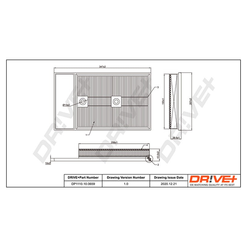 Filtru aer Dr!ve+ DP1110.10.0659