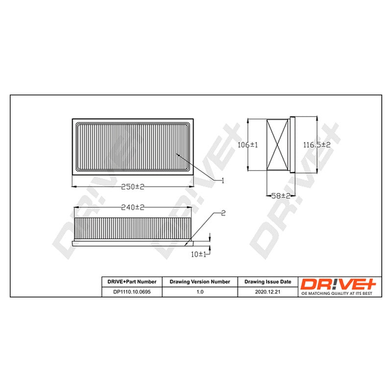 Filtru aer Dr!ve+ DP1110.10.0695