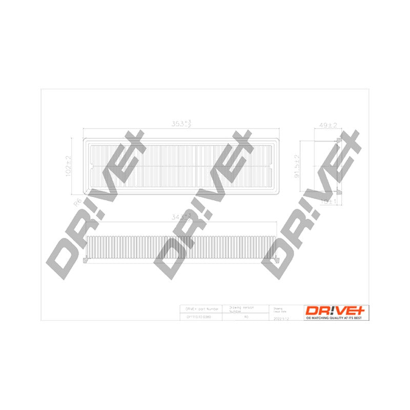 Filtru aer Dr!ve+ DP1110.10.0380