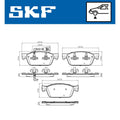 Set placute frana SKF VKBP 80445 E