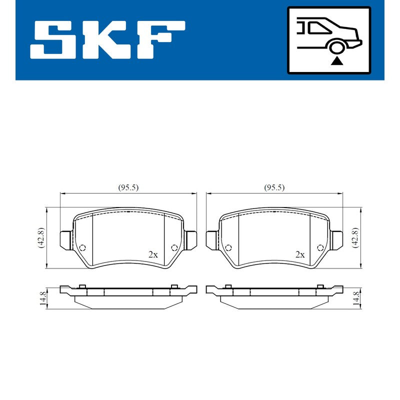 Set placute frana SKF VKBP 90453
