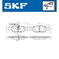 Set placute frana SKF VKBP 80580 E