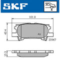 Set placute frana SKF VKBP 90615