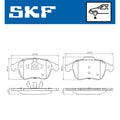 Set placute frana SKF VKBP 80063