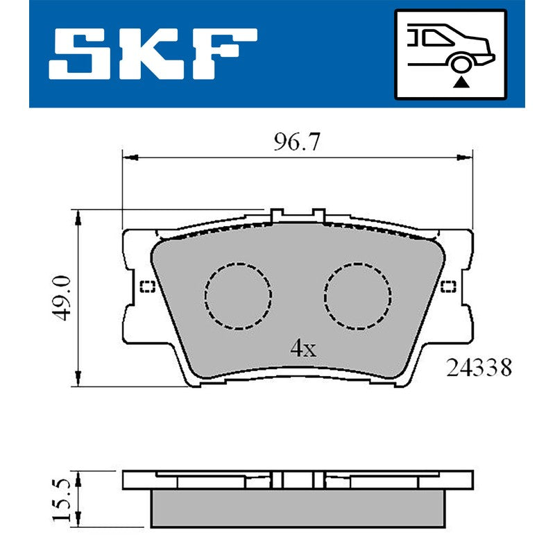 Set placute frana SKF VKBP 90307